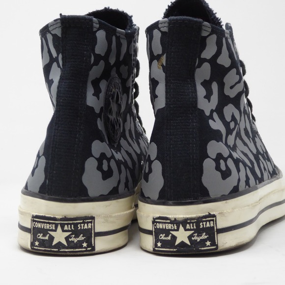 Converse Chuck 70 Hi Leopard Print Grey Black Shoes Sneaker Mens 8.5 Womens 10.5 - Picture 5 of 9